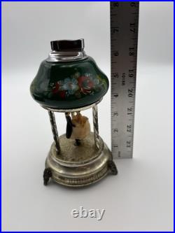 VTG 60's RUEGE Swiss Music Box Lighter Capodimonte Dancing Couple Carousel