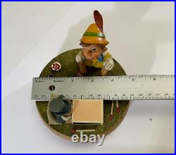 VTG Anri Reuge Wood Pinocchio & Jimmie Cricket Music Box Charity DS66