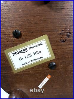VTG Anri Thorens Revolving Music Box Hi Lilli Hilo Hand Carved, Painted Swiss