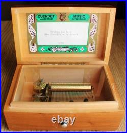 VTG Cuendet Swiss Music Box 50-Note 2-Tune Brahms Lullaby & Schubert Die Forelle