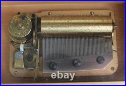 VTG Cuendet Swiss Music Box 50-Note 2-Tune Brahms Lullaby & Schubert Die Forelle
