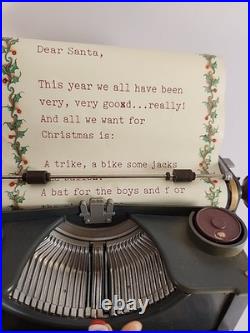 VTG Enesco Typewriter Dear Santa Letter Musical Mice with Adapter