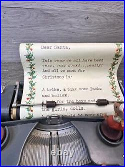 VTG Enesco Typewriter Dear Santa Letter Musical Mice with Adapter VTG Enesco Typewriter Dear Santa Letter Musical Mice with Adapter
