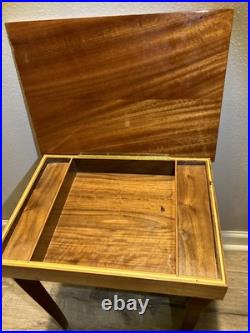 VTG Italian Rococo Style Satinwood Inlaid Marquetry Music Box Side Table WORKING