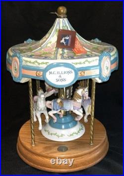 VTG M. C. ILLIONS & SONS AMERICAN CAROUSEL Tobin Fraley 4 Horse Musical 60/9500