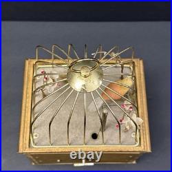 VTG Mechanical Animated Singing Bird Musical Jewelry Drawer Brass/Wood Working