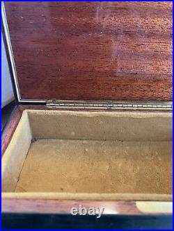 VTG REUGE MUSIC JEWELRY BOX INLAID WOOD WORKING THE ENTERTAINER 10.5x4.5