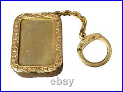 VTG REUGE STE CROIX MINI MUSIC BOX KEYCHAIN w PICTURE FRAME WoRkS