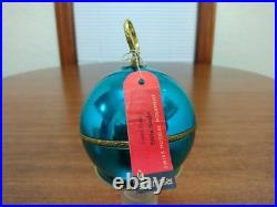 VTG REUGE Swiss Made St Croix Aqua Musical Ball Ornament Musical TESTED #450
