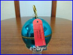 VTG REUGE Swiss Made St Croix Aqua Musical Ball Ornament Musical TESTED #450