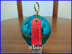 VTG REUGE Swiss Made St Croix Aqua Musical Ball Ornament Musical TESTED #450