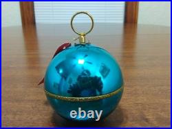 VTG REUGE Swiss Made St Croix Aqua Musical Ball Ornament Musical TESTED #450