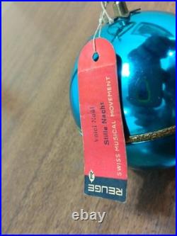 VTG REUGE Swiss Made St Croix Aqua Musical Ball Ornament Musical TESTED #450