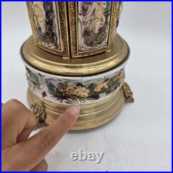 VTG Reuge Capodimonte Italy Cherub Music Carousel Cigarette/Lipstick Holder READ VTG Reuge Capodimonte Italy Cherub Music Carousel Cigarette/Lipstick Holder READ