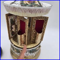 VTG Reuge Capodimonte Italy Cherub Music Carousel Cigarette/Lipstick Holder READ