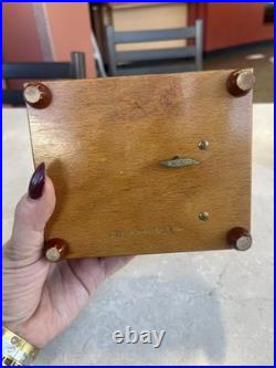 VTG Reuge Swiss Inlaid Wood Jewelry Music Box WORKS Made In Switzerland PRISTINE