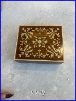 VTG Reuge Swiss Inlaid Wood Jewelry Music Box WORKS Made In Switzerland PRISTINE