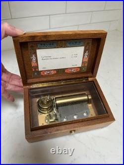 VTG SWISS REUGE SAINTE CROIX CH 2/50 2 SONG 50 Note Verdi Italian Music Box