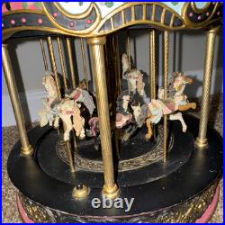 VTG San Francisco Music Box Carousel Waltz 10 Horse Merry Go Round Large 13x11 VTG San Francisco Music Box Carousel Waltz 10 Horse Merry Go Round Large 13x11