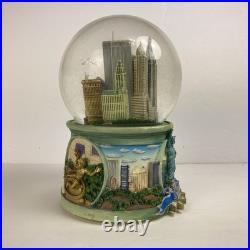VTG Snow Globe New York City With Twin Towers by San Francisco Music Co ASO SATC