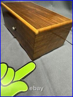 VTG Swiss Thorens Pre Reuge Music Box 50 Key 3 Song SEE Video & Veneer Damage