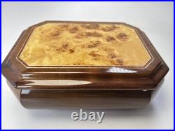 VTG Symphonion Germany Lacquered Wood Music Jewelry Box Kaiserwalzer J Strauss