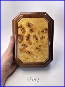 VTG Symphonion Germany Lacquered Wood Music Jewelry Box Kaiserwalzer J Strauss