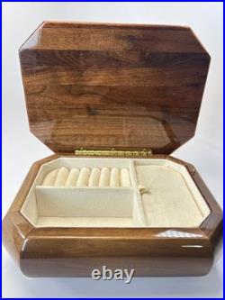 VTG Symphonion Germany Lacquered Wood Music Jewelry Box Kaiserwalzer J Strauss