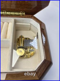 VTG Symphonion Germany Lacquered Wood Music Jewelry Box Kaiserwalzer J Strauss