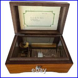 VTG Thorens Cylinder Swiss Music Box (Pre Reuge) 3 Tune Wooden Video On Request