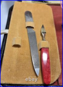 VTG Thorens Swiss Movement Music Vanity Box WithNail Tools Pink Ballerina- Works