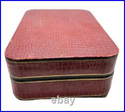 VTG Thorens Swiss Movement Music Vanity Box WithNail Tools Pink Ballerina- Works