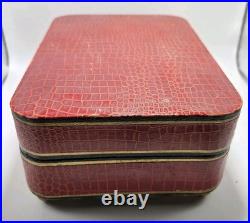 VTG Thorens Swiss Movement Music Vanity Box WithNail Tools Pink Ballerina- Works