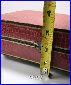 VTG Thorens Swiss Movement Music Vanity Box WithNail Tools Pink Ballerina- Works