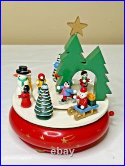 VTG Wendt & Kuhn Christmas Winter Procession Music Box Erzgebirge German Santa
