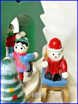 VTG Wendt & Kuhn Christmas Winter Procession Music Box Erzgebirge German Santa