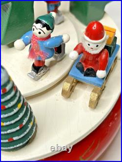 VTG Wendt & Kuhn Christmas Winter Procession Music Box Erzgebirge German Santa