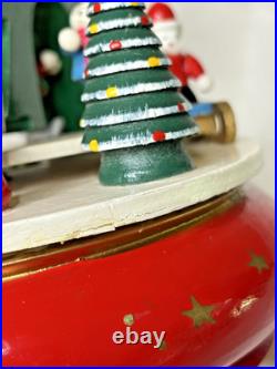VTG Wendt & Kuhn Christmas Winter Procession Music Box Erzgebirge German Santa