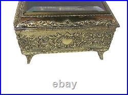 VTG Westland Enamel Butterfly Automation Music Jewelry Box Made in Japan WORKS