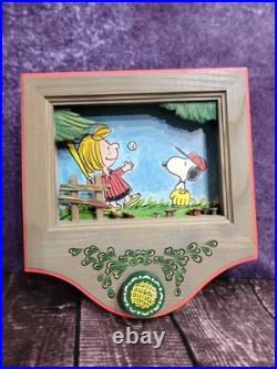 Very Rare 1971 ANRI Italy Snoopy And Peppermint Patty Musical Diorama Thorens