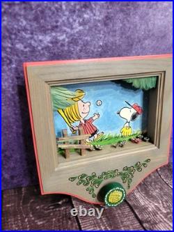 Very Rare 1971 ANRI Italy Snoopy And Peppermint Patty Musical Diorama Thorens