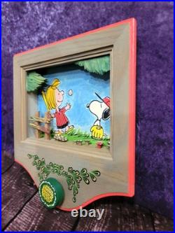 Very Rare 1971 ANRI Italy Snoopy And Peppermint Patty Musical Diorama Thorens