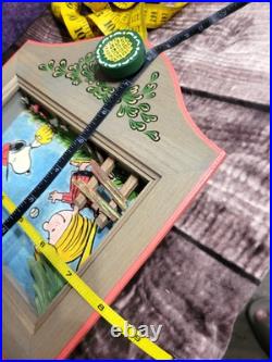 Very Rare 1971 ANRI Italy Snoopy And Peppermint Patty Musical Diorama Thorens