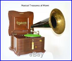 Very Rare Rigid Arm Reginaphone Music Box & Phonograph