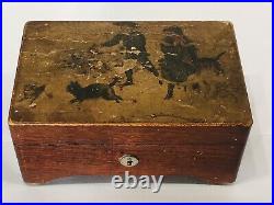 Very Rare Vintage Antique Swiss Cylinder Music Box With 2 Song