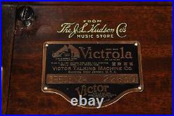 Victor Victrola Talking Machine Mahogany Credenza Model 22850 Record Player