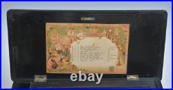 Victorian Mermod Freres Cylinder Music Box with inlaid top, circa 1890