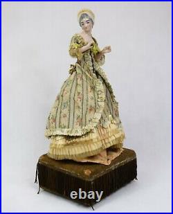 Victorian Music Box with a Mechanical Porcelain Doll, circa 1880