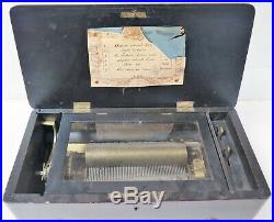Victorian Swiss 6 AIR Cylinder Music Box As Found