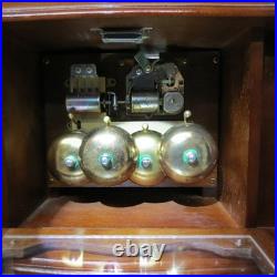 Vintage 14.5 in. Wooden Musical Jewelry Box Working Wind up Fuji Japan working